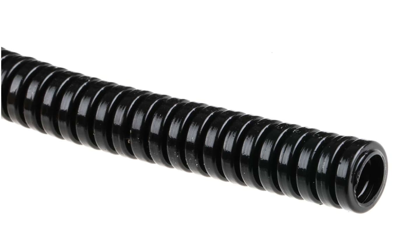 Flexicon Flexible Conduit, 10mm Nominal Diameter, Plastic, Black