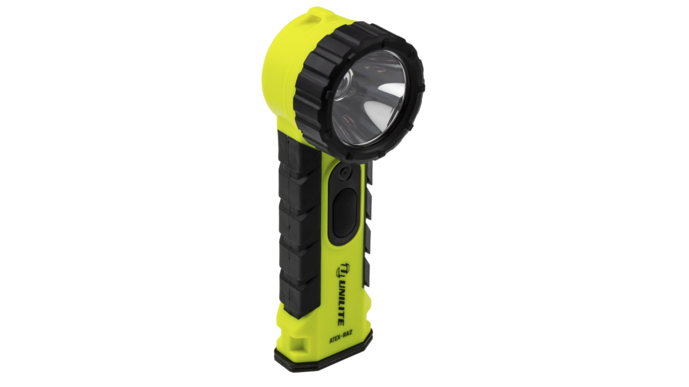 Unilite 防爆手电筒, 350 lm, LED, 4 节 AA 电池电池, 黄色, IP54, Prosafe系列, ATEX-RA2