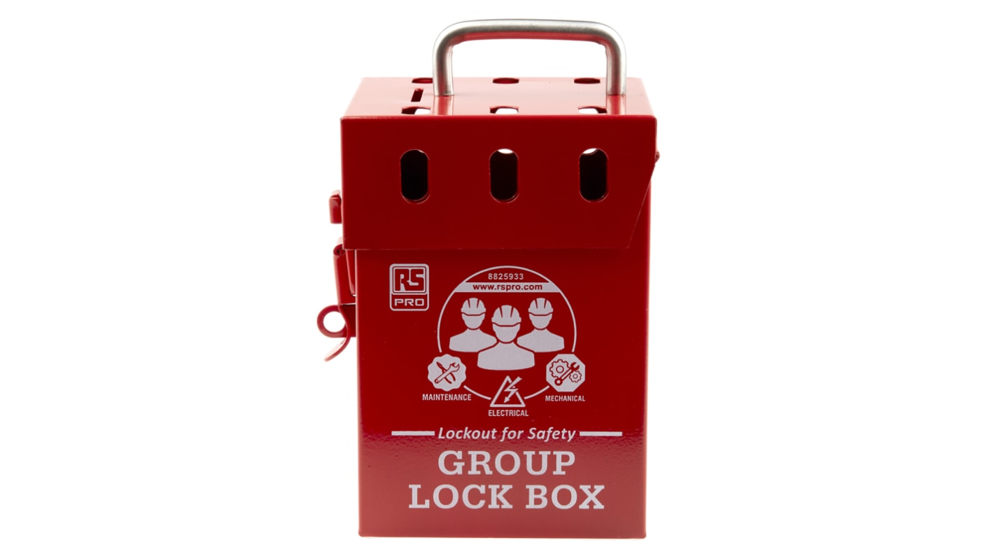 RS PRO 6 Padlock Lockout Station, 110 x 110 x 155mm