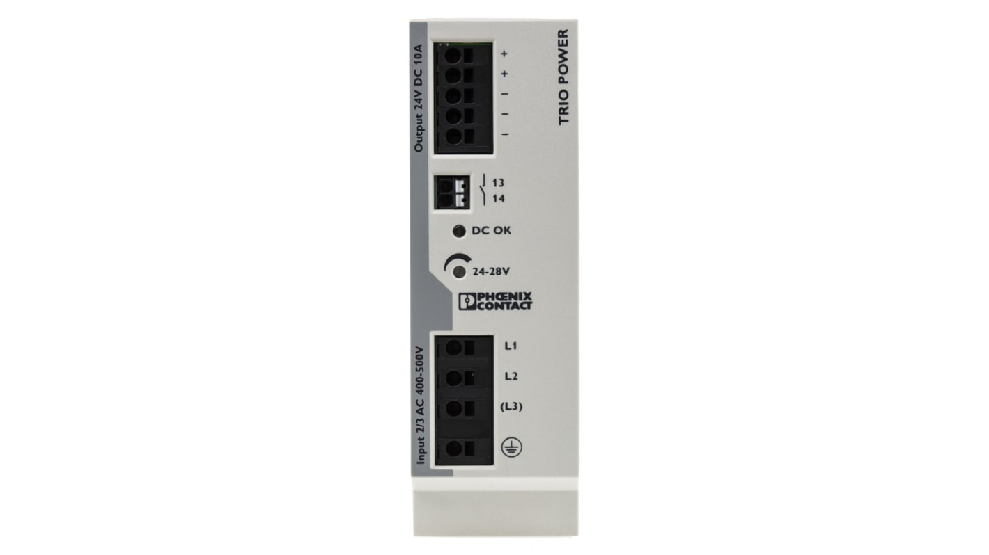 Phoenix Contact TRIO POWER DINレール取付け用スイッチング電源 24V dc, 10A, 240W
