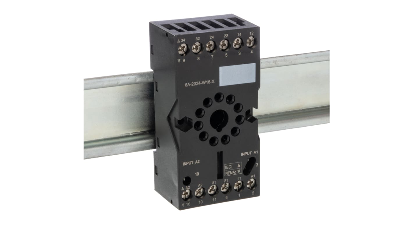 Schneider Electric Harmony Relay RXG 11 Pin <250V DIN Rail Relay Socket, for use with Relais Series RSZ