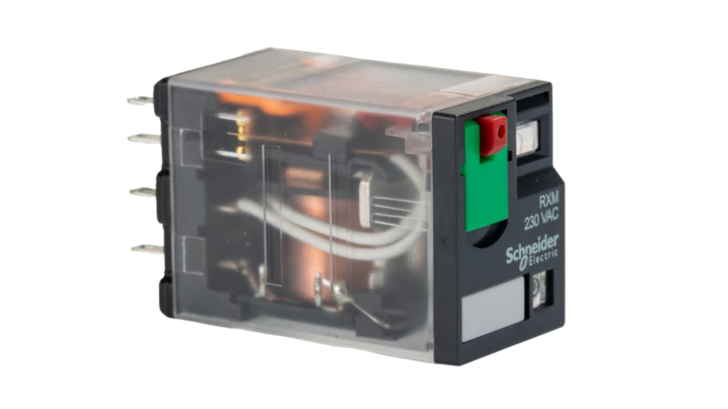 Relais de puissance Schneider Electric Harmony Relay RXM, 4 RT, bobine 230V c.a. Enfichable 1.2W