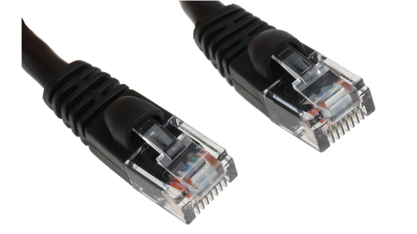 Cinch 300mm超五类网线, U/UTP屏蔽, 黑色PVC护套, RJ45公插转RJ45公插, 73系列