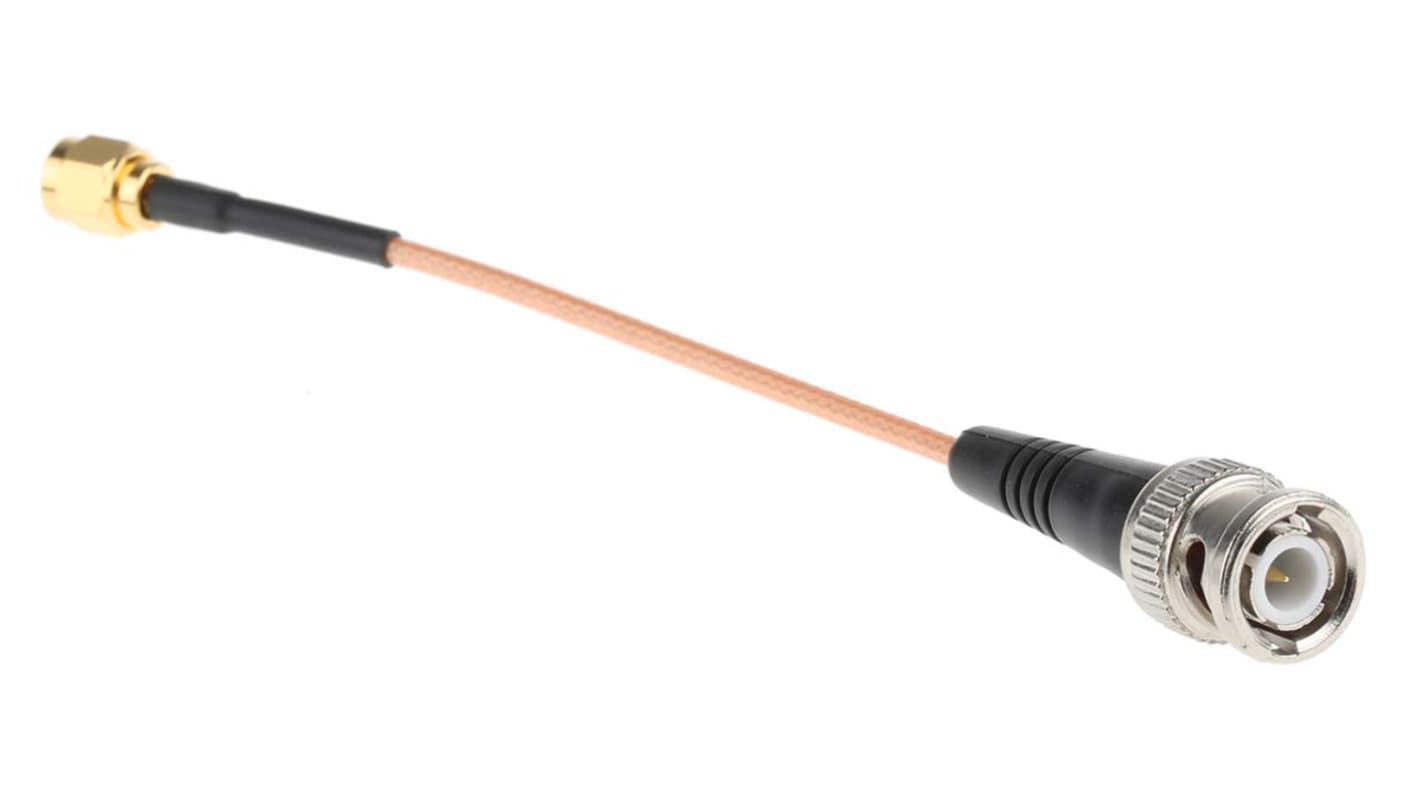 Cinch 415 Series Male SMA to Male BNC Coaxial Cable, 152.4mm, RG316 Coaxial, Terminated