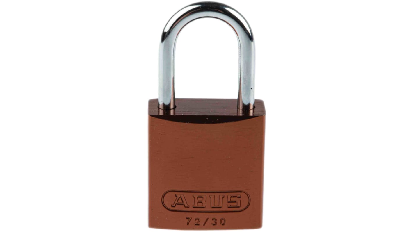 ABUS Aluminium, Stahl Vorhängeschloss mit Schlüssel Braun, Bügel-Ø 4.4mm x 50mm