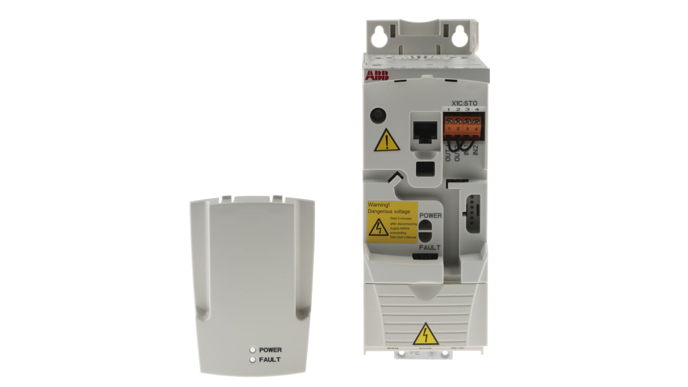 ABB Inverter Drive, 0.75 kW, 1 Phase, 240 V ac, 4.7 A, ACS355 Series