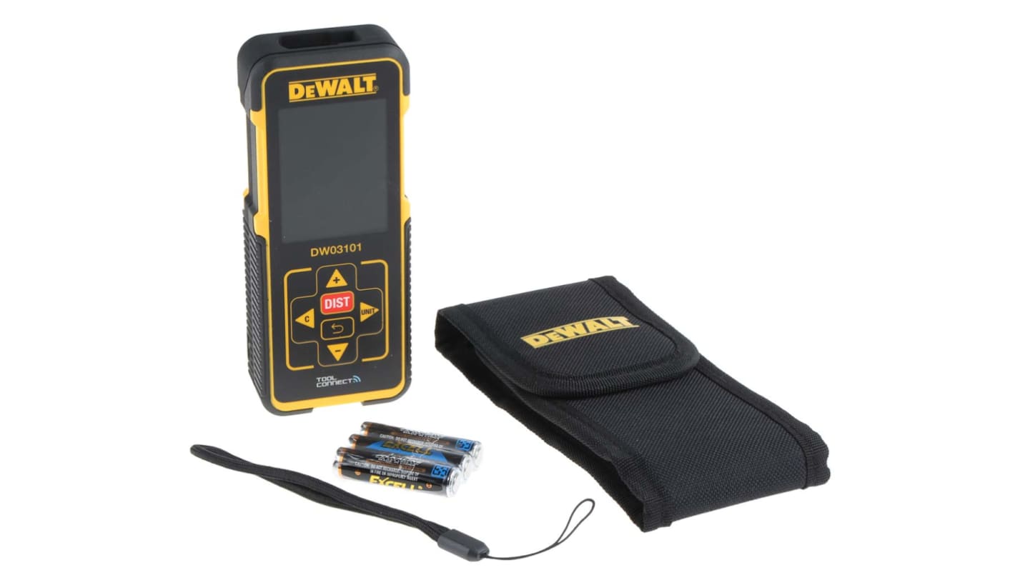 DeWALT DW03101-XJ LCD Laser Entfernungsmesser, metrisch/zöllig, Klasse 2, 635nm