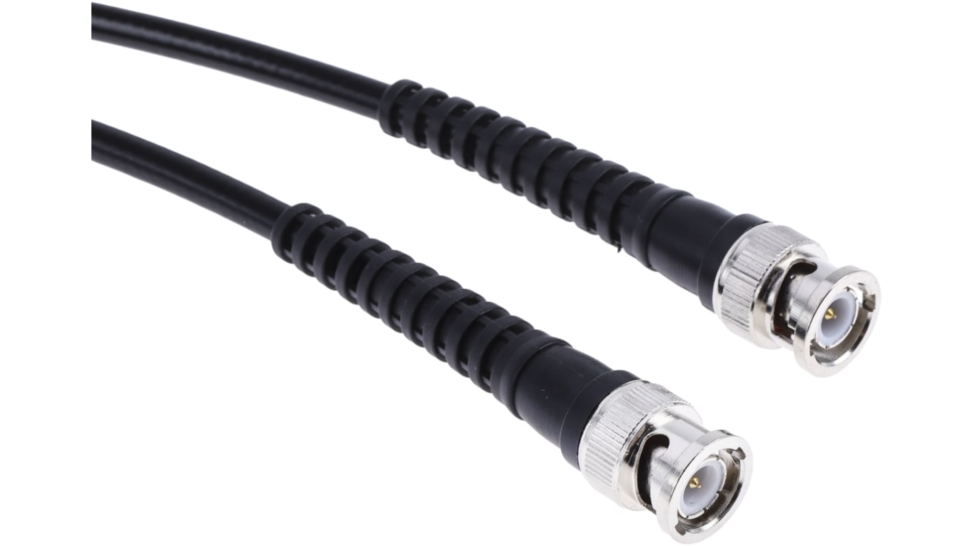 Mueller Electric Male BNC to Male BNC Coaxial Cable, 1.5m, RG58C/U Coaxial, Terminated