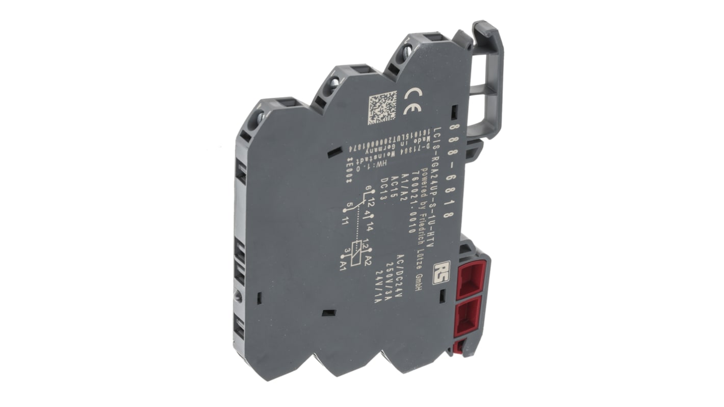 RS PRO Interface Relais 24V ac/dc, 1-poliger Wechsler DIN-Schienen