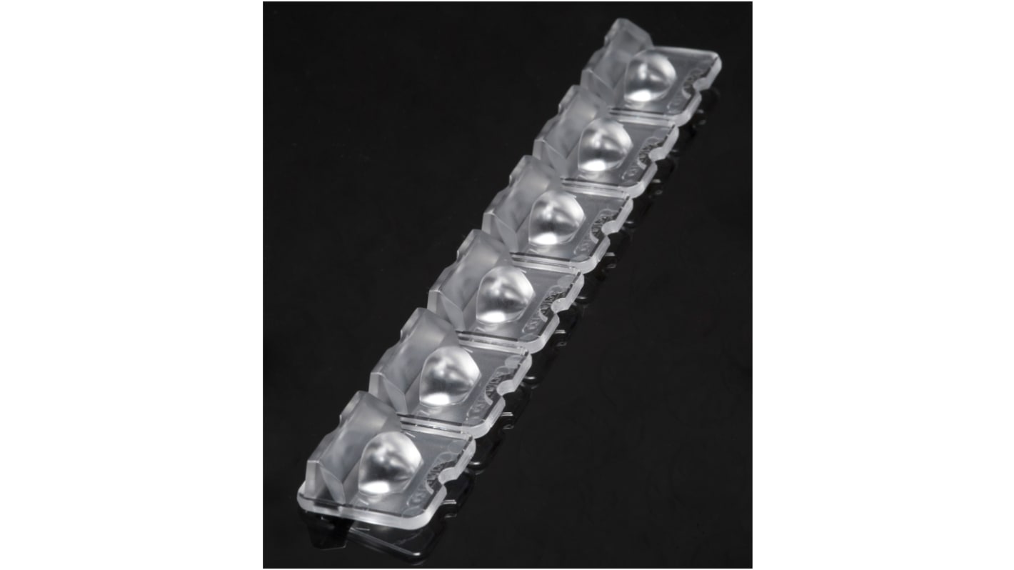 Lentille pour LED, Ledil Asymétrique, à utiliser avec Cree XQ-E, Lumileds LUXEON Rebel ES, Lumileds LUXEON T, Lumileds