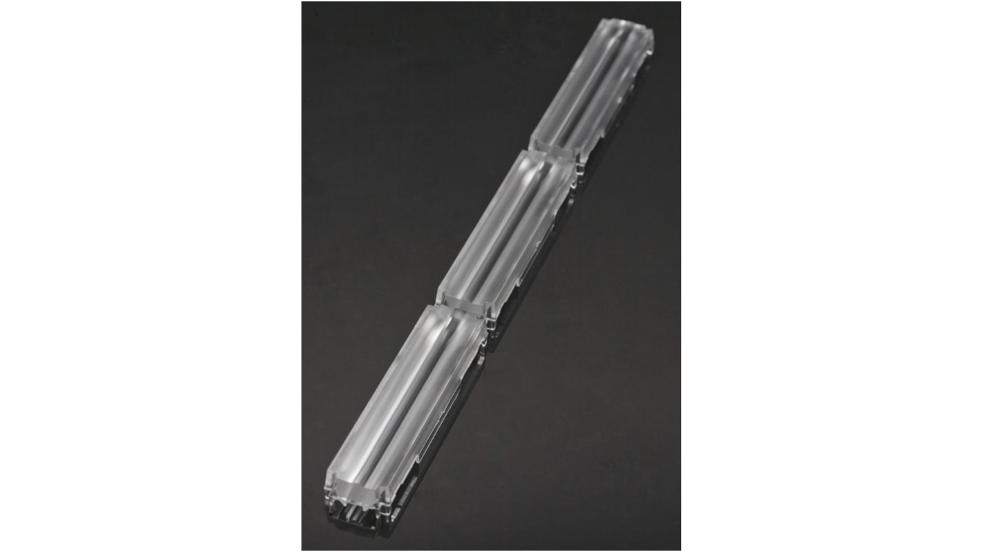 Soczewka LED Prostokątny 286 x 21.65 x 11.04mm, kąt widzenia Asymetryczna, do użytku z Cree XB-H, Cree XP-E, Cree