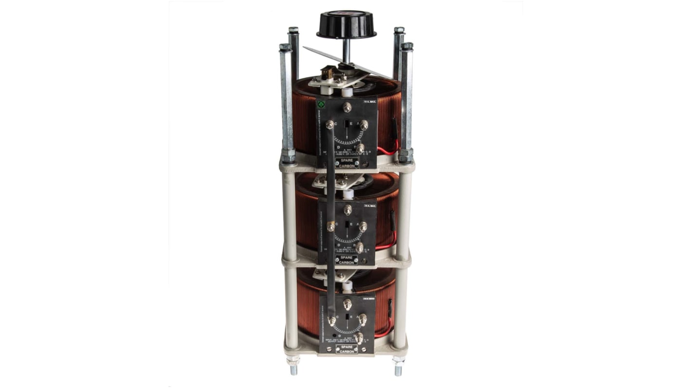 Autotransformator Napięcie pierwotne 415V 8.14kVA Napięcie wtórne 0 → 415 V, 0 → 470 V 10A 3-fazowy 3-wy.