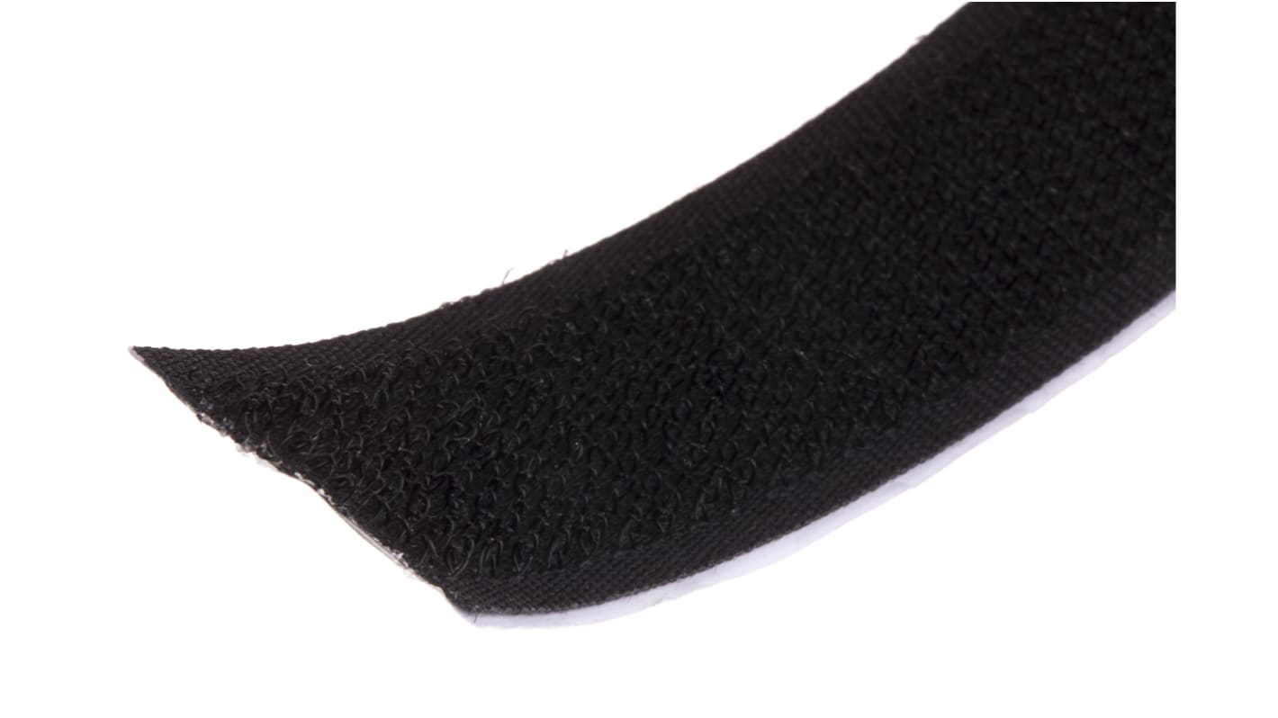 Cinta de gancho RS PRO de color Negro, 20mm x 5m