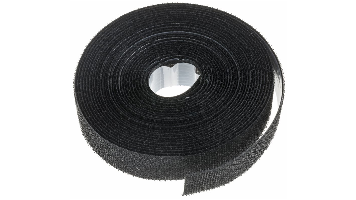 RS PRO Black Hook Tape, 20mm x 5m