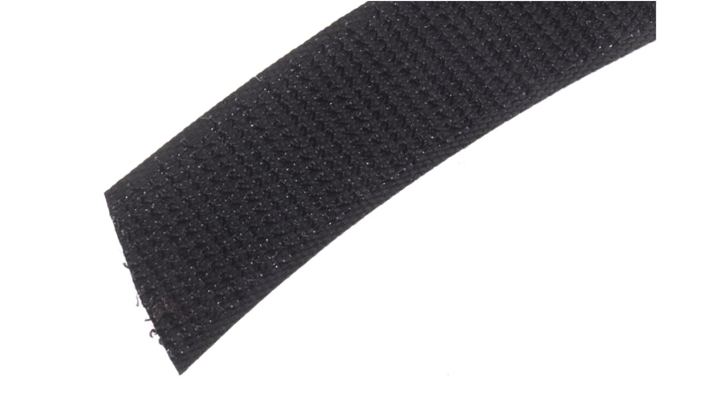 RS PRO Black Hook Tape, 20mm x 5m