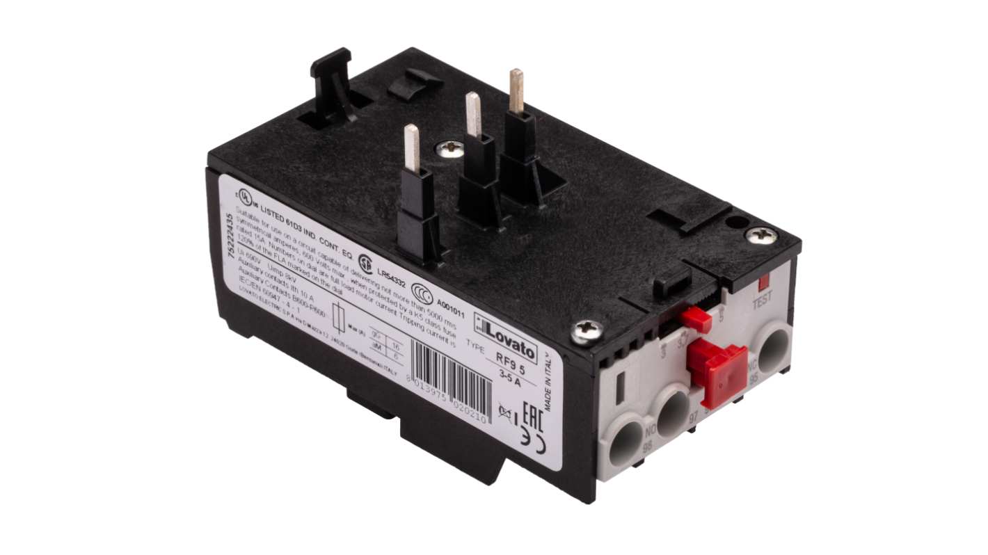 Lovato RF9 Thermal Overload Relay 1NO + 1NC, 3 → 3.7 kW, 690 Vac, 3P