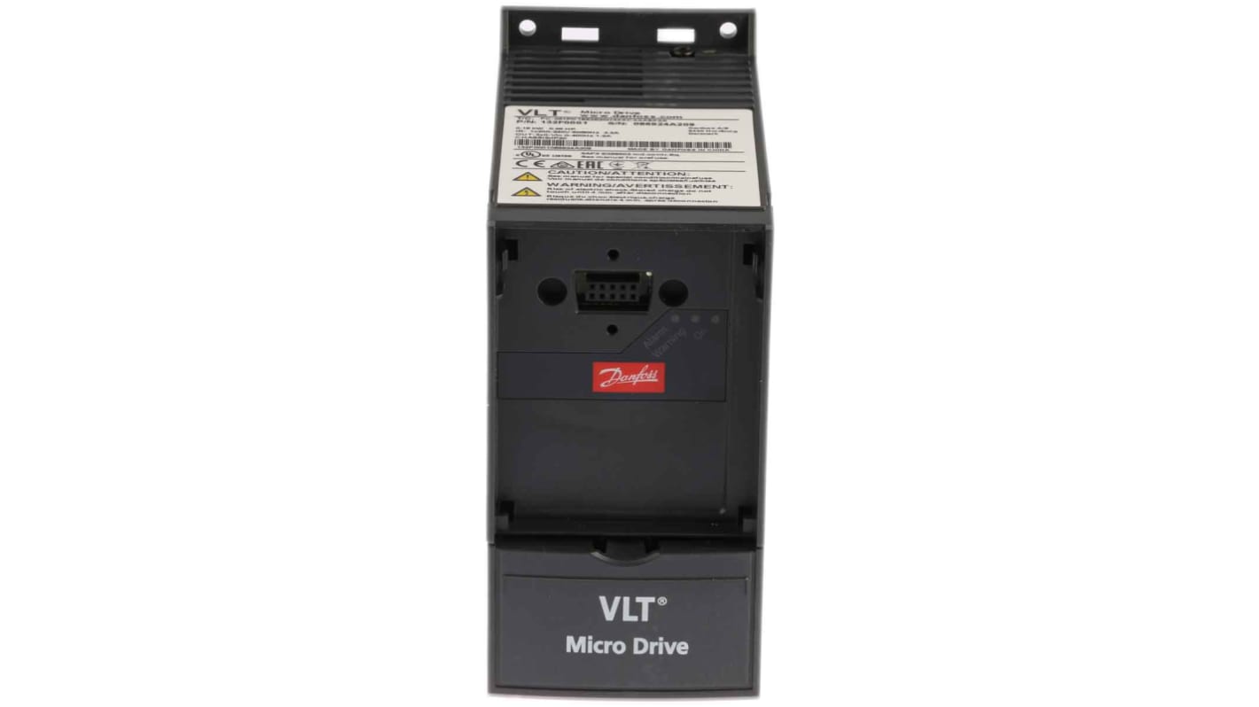 Rs-Online Inverter Danfoss 0 18 kW 230 V c.a. 1 fase 0 → 200 (VVC+ Mode) Hz 0 → 400 (U/f Mode) Hz
