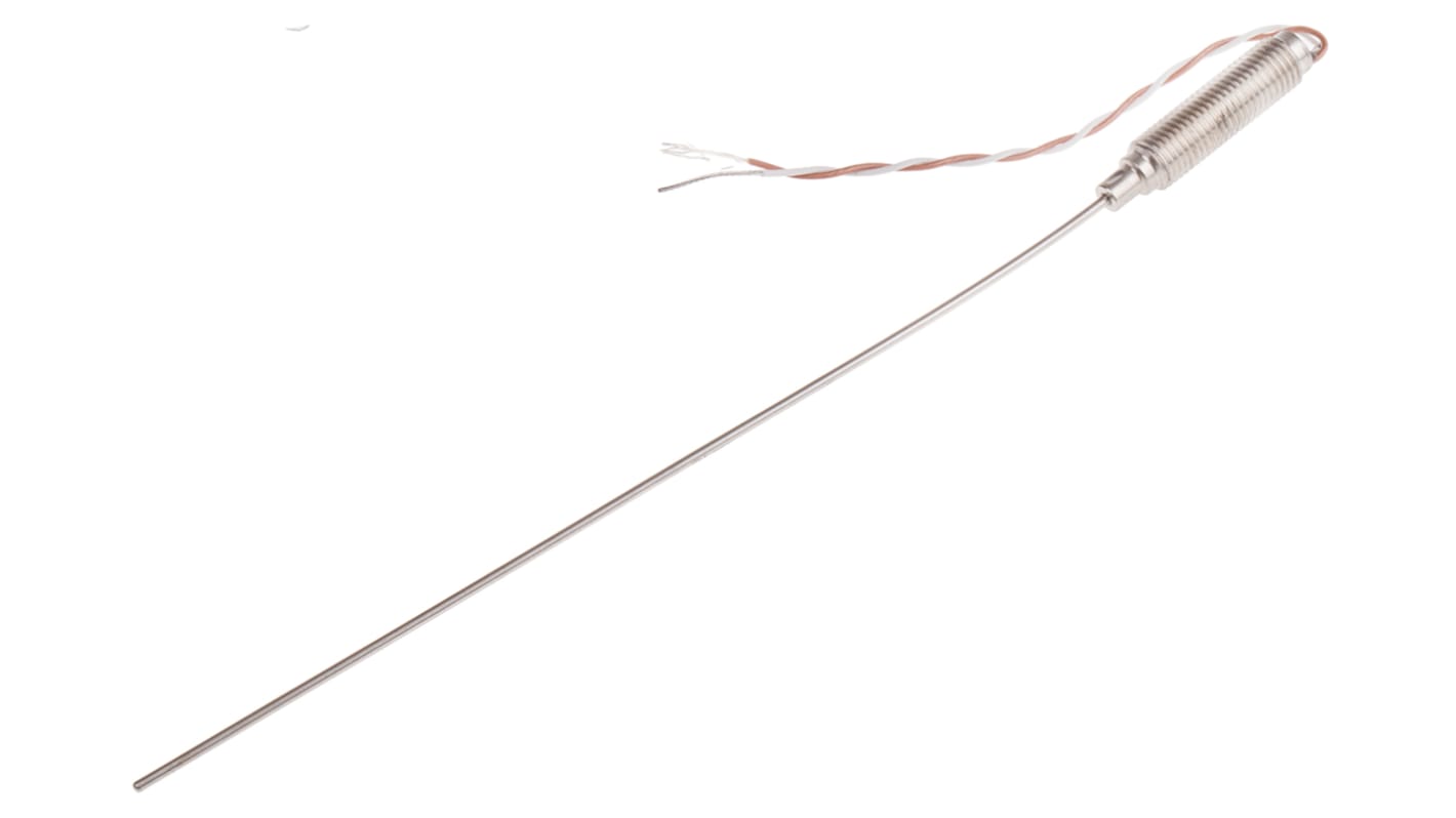 RS PRO Type T Mineral Insulated Thermocouple 150mm Length, 1.5mm Diameter → +400°C