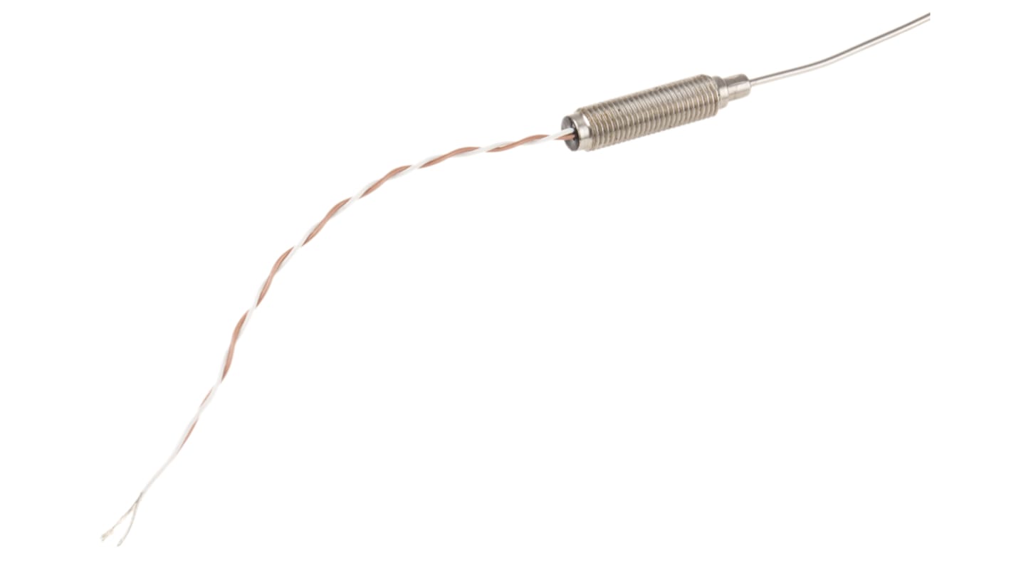 RS PRO Type T Mineral Insulated Thermocouple 1m Length, 1.5mm Diameter → +400°C