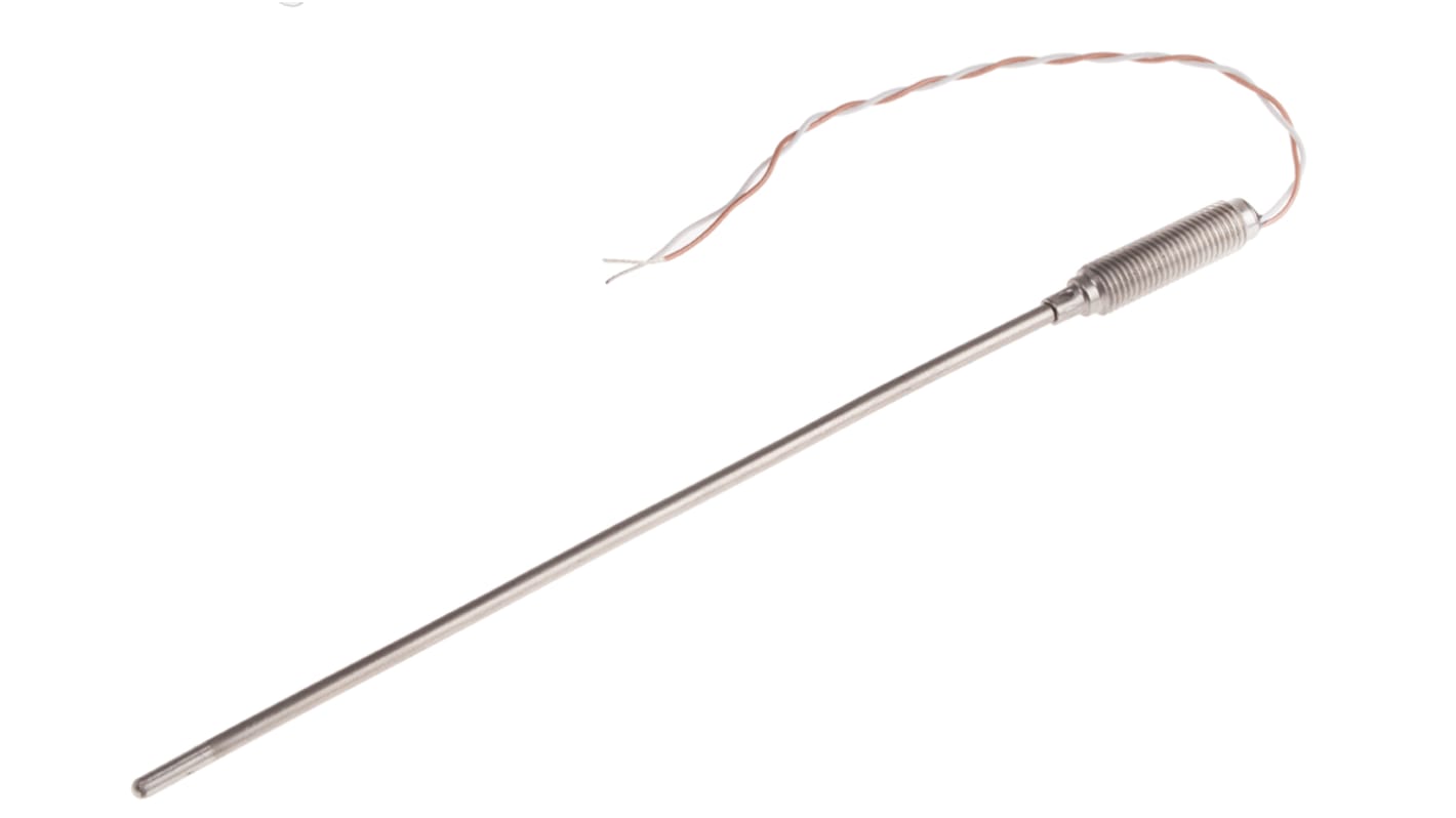 RS PRO Type T Mineral Insulated Thermocouple 150mm Length, 3mm Diameter → +400°C