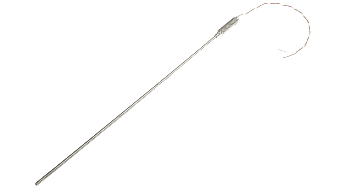 RS PRO Type T Mineral Insulated Thermocouple 250mm Length, 3mm Diameter → +400°C