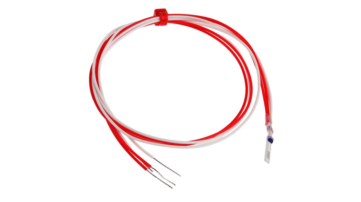 Sensor RTD PT100 RS PRO de 4 hilos, sonda: Ø 2mm, long. 10mm, cable de 300mm, temp. -50°C → +250°C