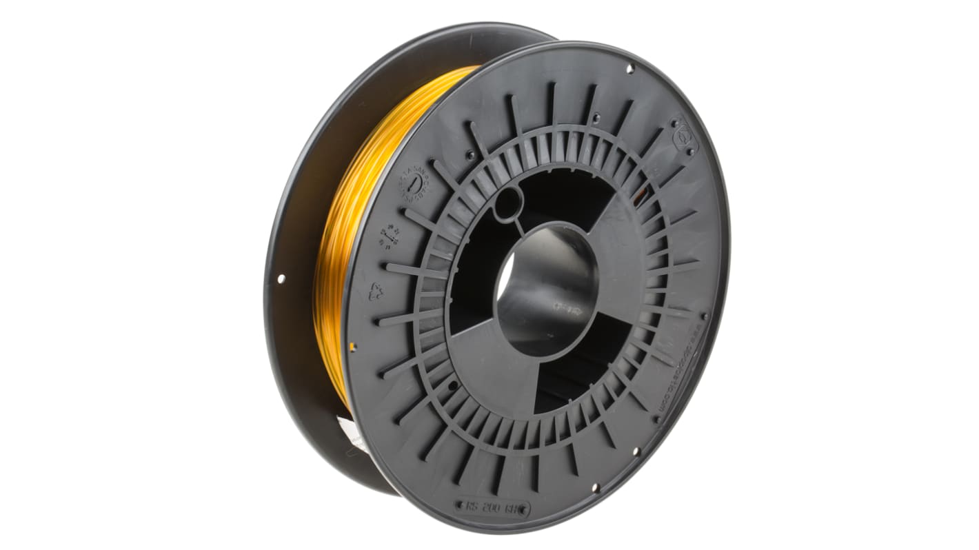 RS PRO 1.75mm Translucent Yellow PET-G 3D Printer Filament, 500g