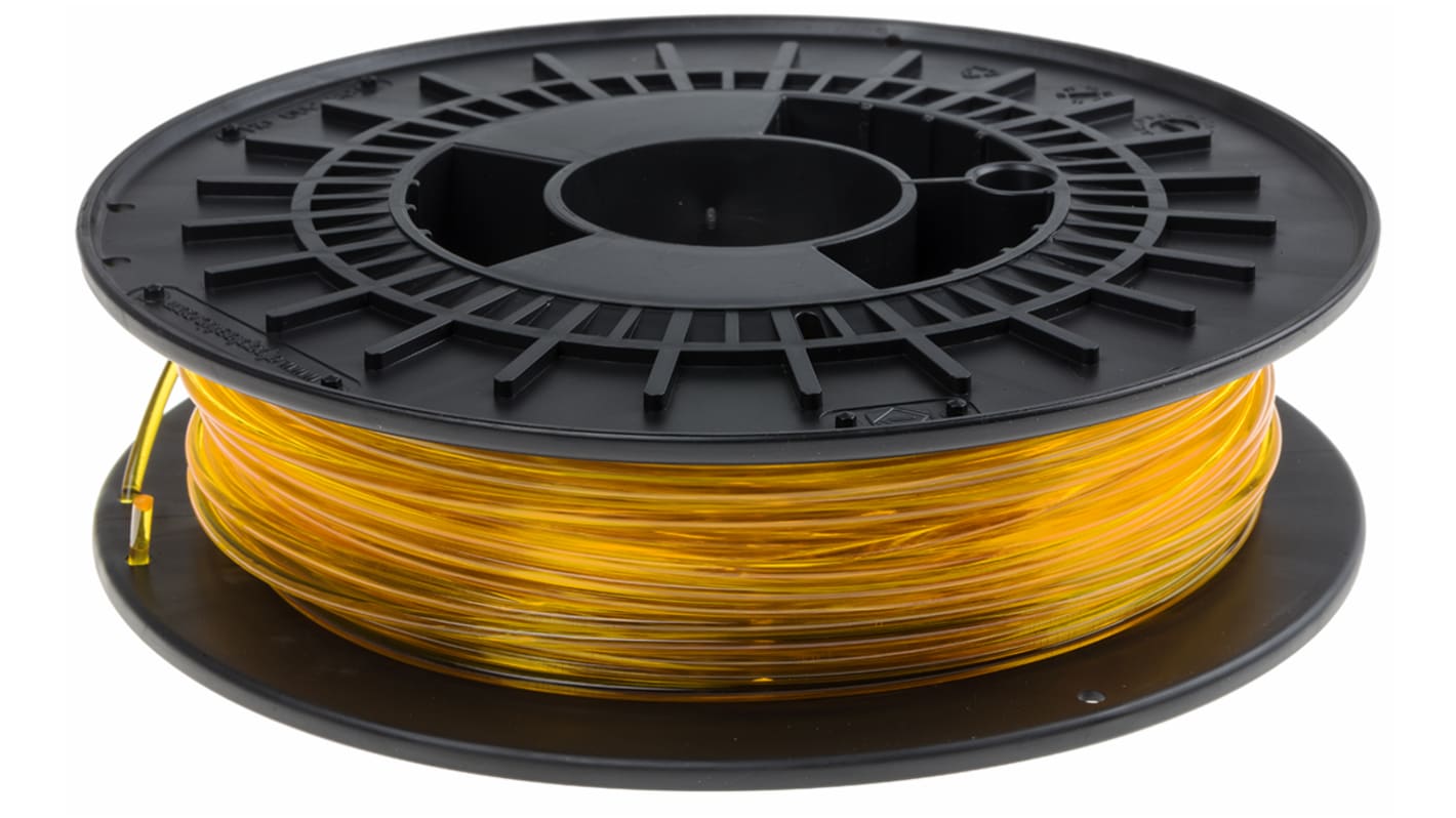 RS PRO PET-G 3D-Drucker Filament zur Verwendung mit Gängige Desktop-3D-Drucker, Lichtdurchlässig Gelb, 2.85mm, FDM, 500g