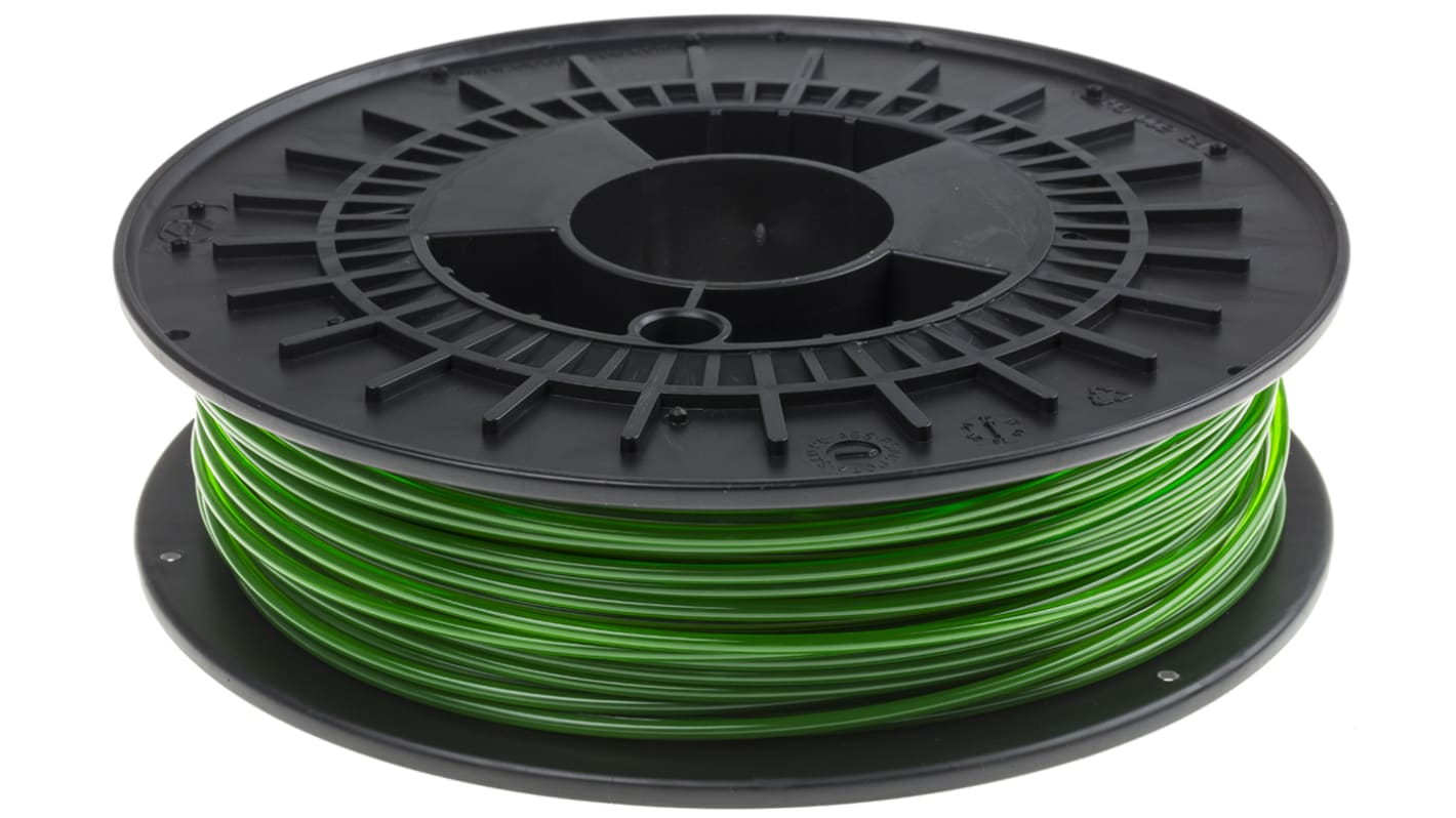 RS PRO PET-G 3D-Drucker Filament zur Verwendung mit Gängige Desktop-3D-Drucker, Lichtdurchlässig Grün, 2.85mm, FDM, 500g