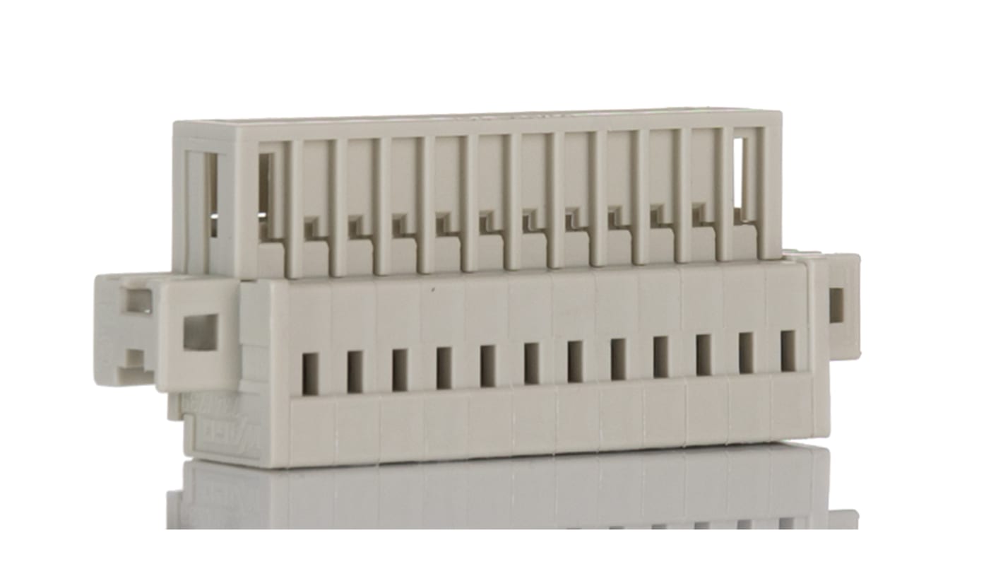 WAGO 12p插拔式接线端子 直向插头, 3.5mm间距, 10A, 160 V，320 V, THT安装, 螺钉端接, 灰色