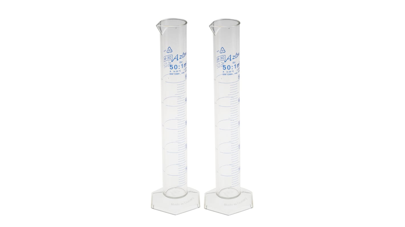 RS PRO PMP Measuring Cylinder, 50ml