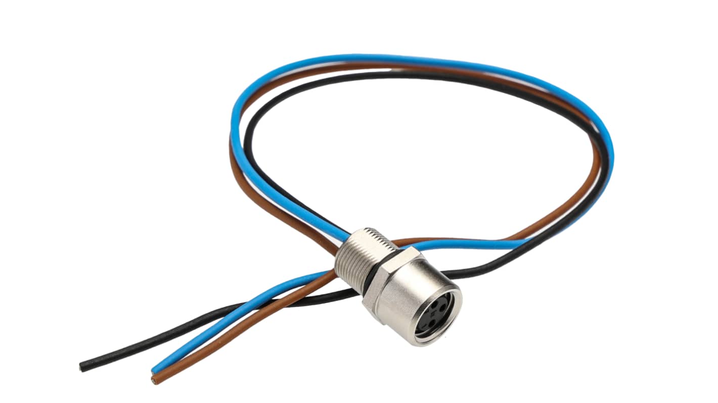 TE Connectivity Circular Connector, 3 Contacts, Panel Mount, M8 Connector, Socket, Female, IP67