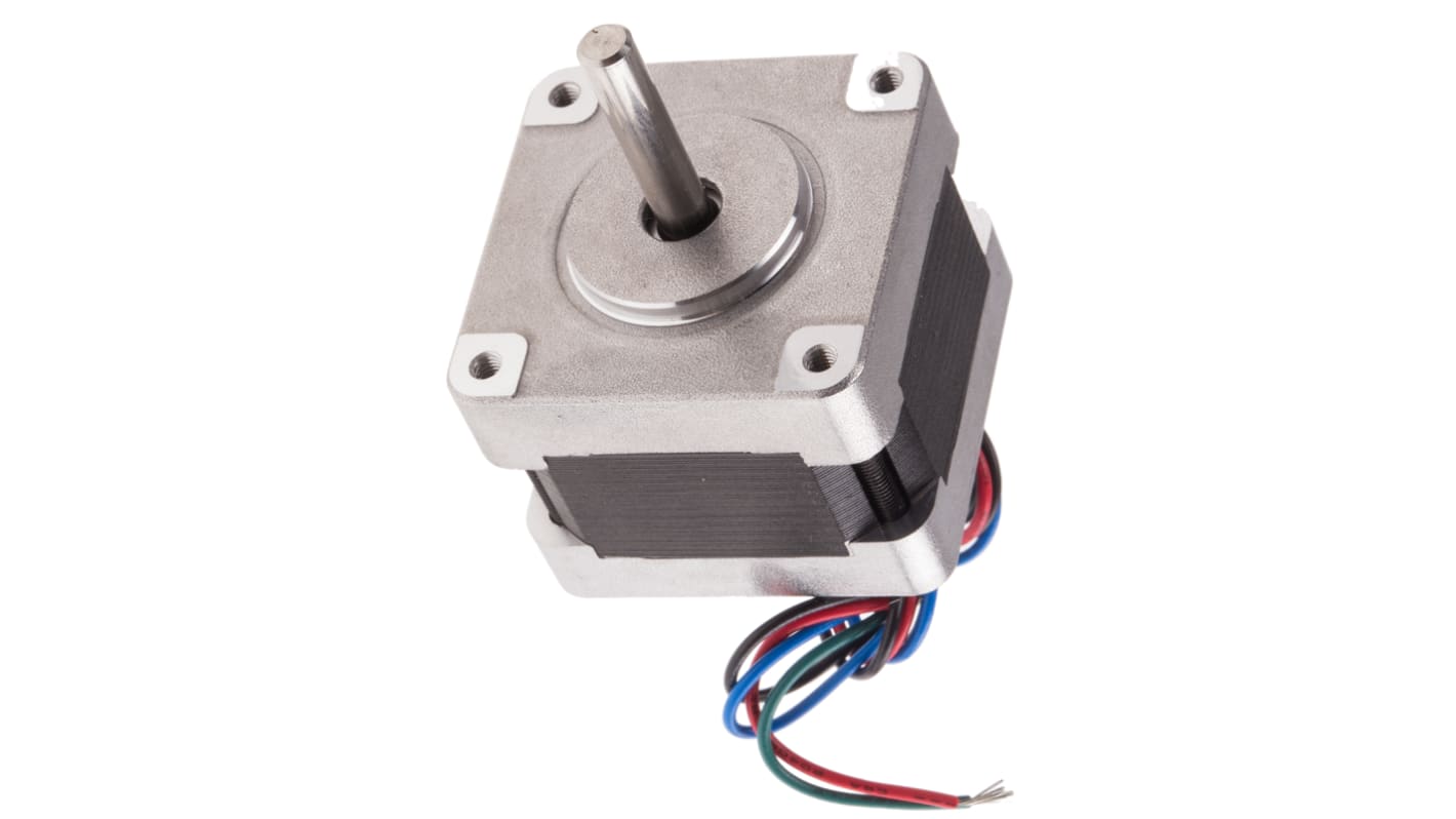 RS PRO Hybrid, Permanent Magnet Stepper Motor, 0.21Nm Torque, 9 V, 1.8°, 39.2 x 39.2mm Frame, 5mm Shaft