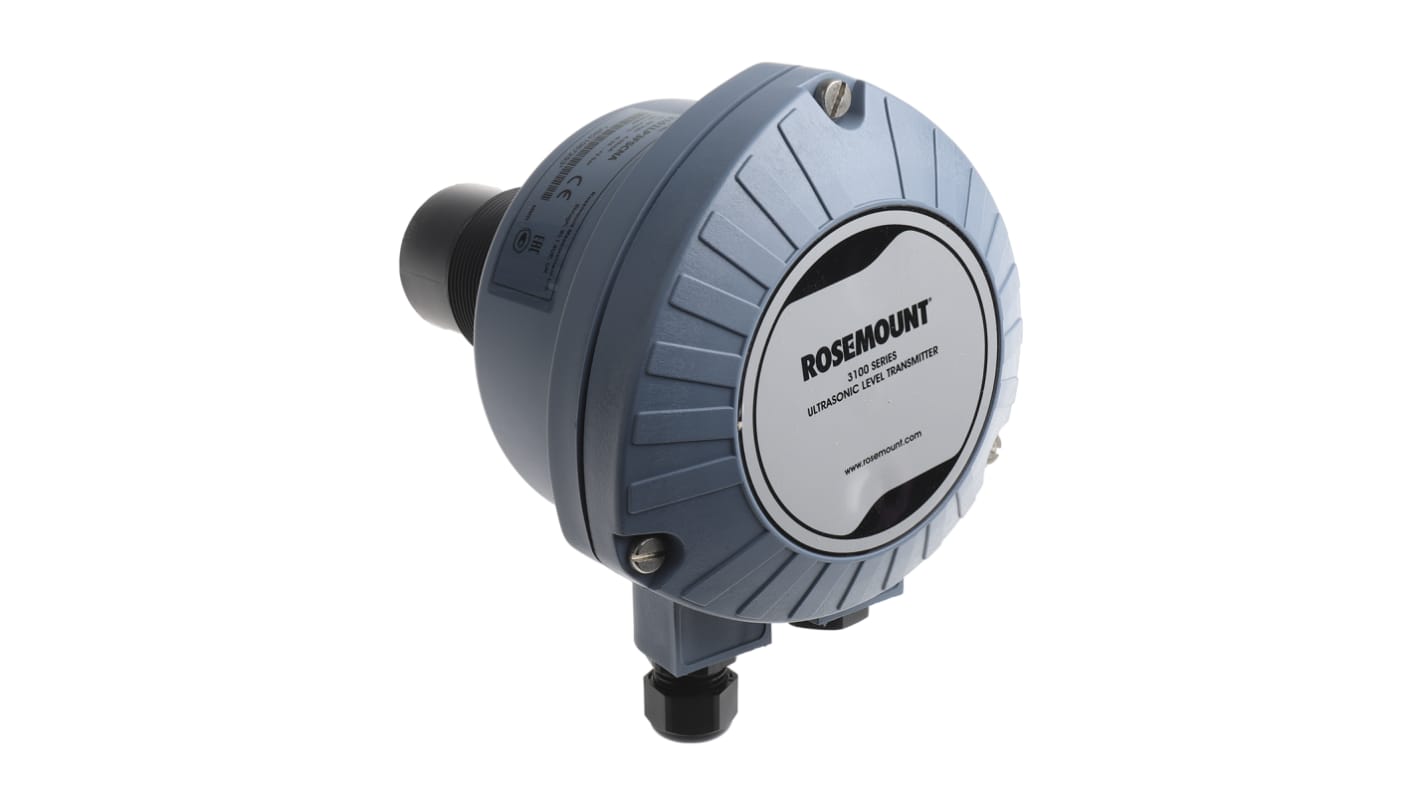 Delta-Mobrey Rosemount 3100 Series Level Transmitter Ultrasonic Level Sensor, 4-20mA Output, Top Mount, Glass Filled