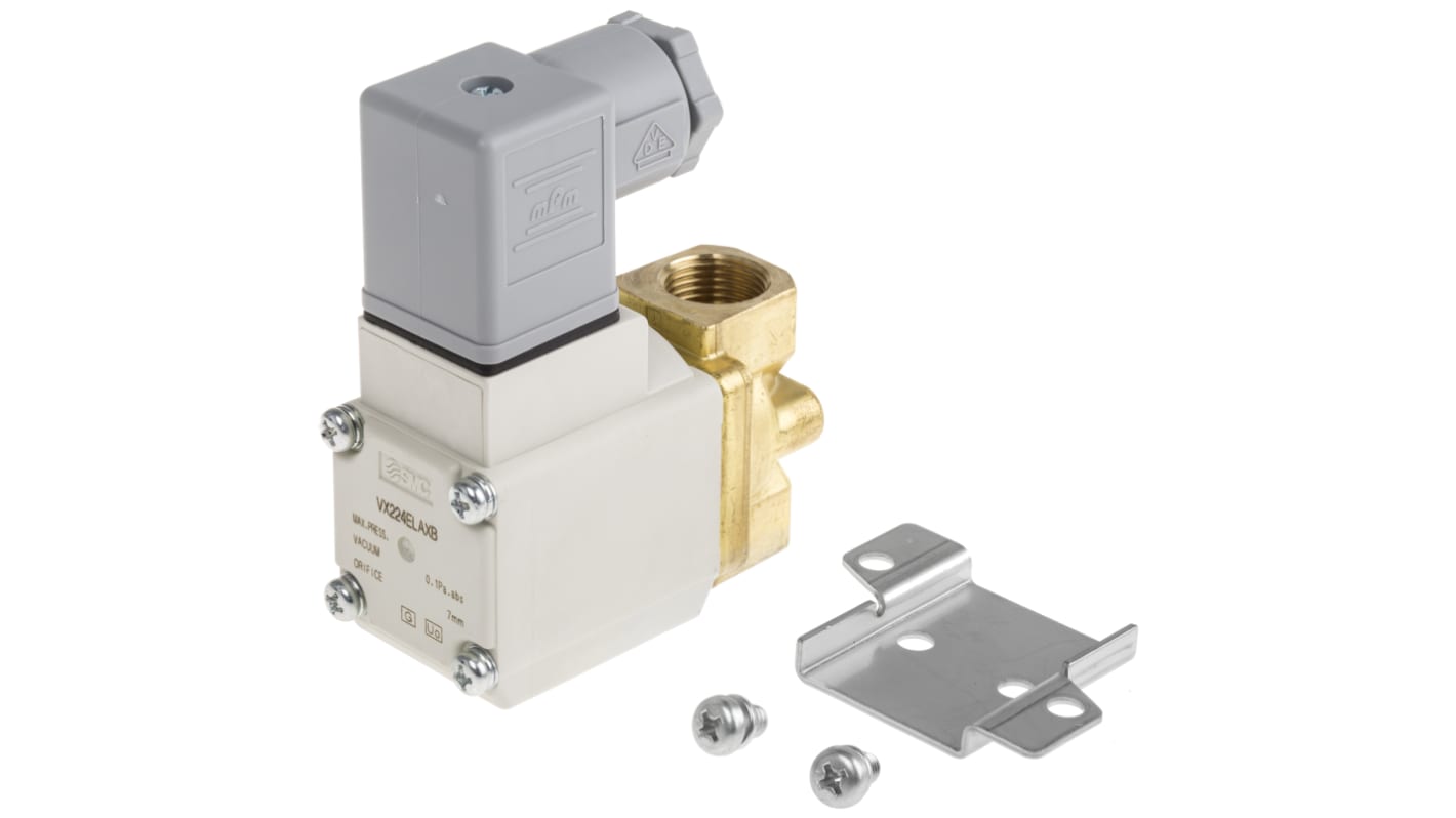 SMC 2/2 Pneumatic Solenoid Valve - Solenoid/Spring G 1/4 VX22 Series 230V ac