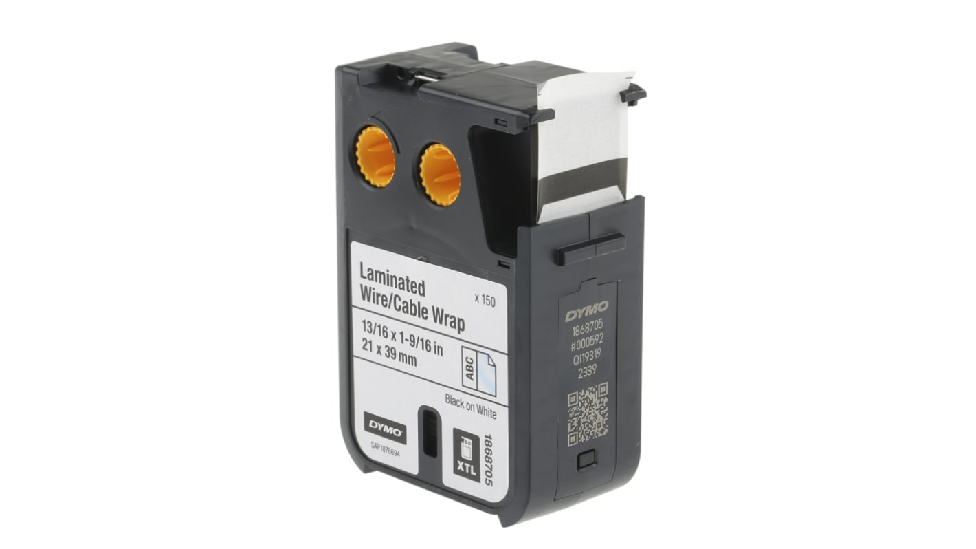 Dymo XTL Black on White Label Printer Tape, 21 mm Width