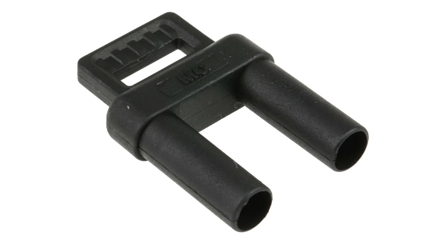 Staubli Black Male Banana Plug, 4 mm Connector, Spring Terminal Termination, 32A, 1000V