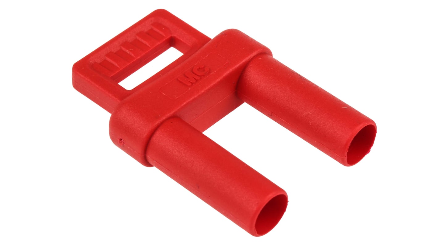 Staubli Red Male Banana Plug, 4 mm Connector, Spring Terminal Termination, 32A, 1000V