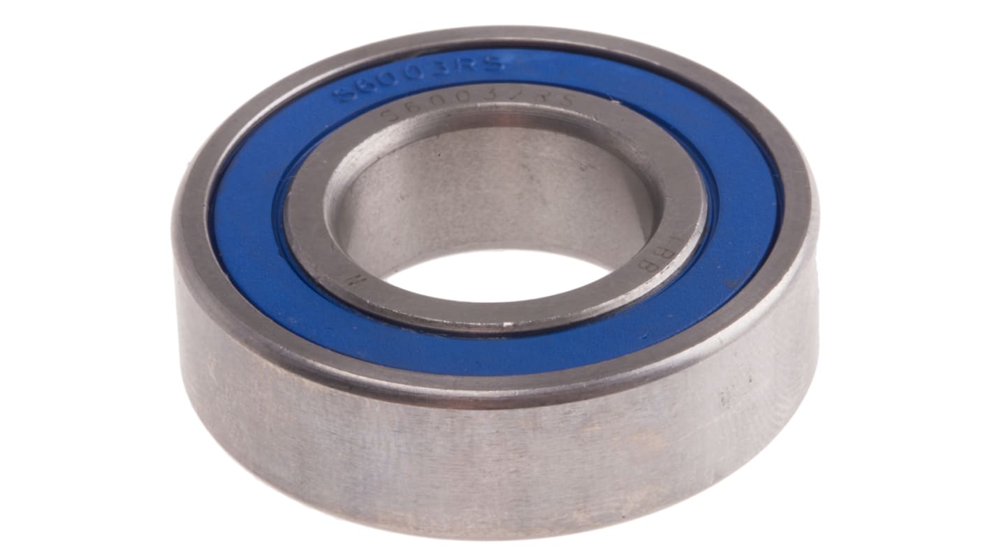 RS PRO SS6003-2RS Single Row Deep Groove Ball Bearing- Both Sides Sealed 17mm I.D, 35mm O.D