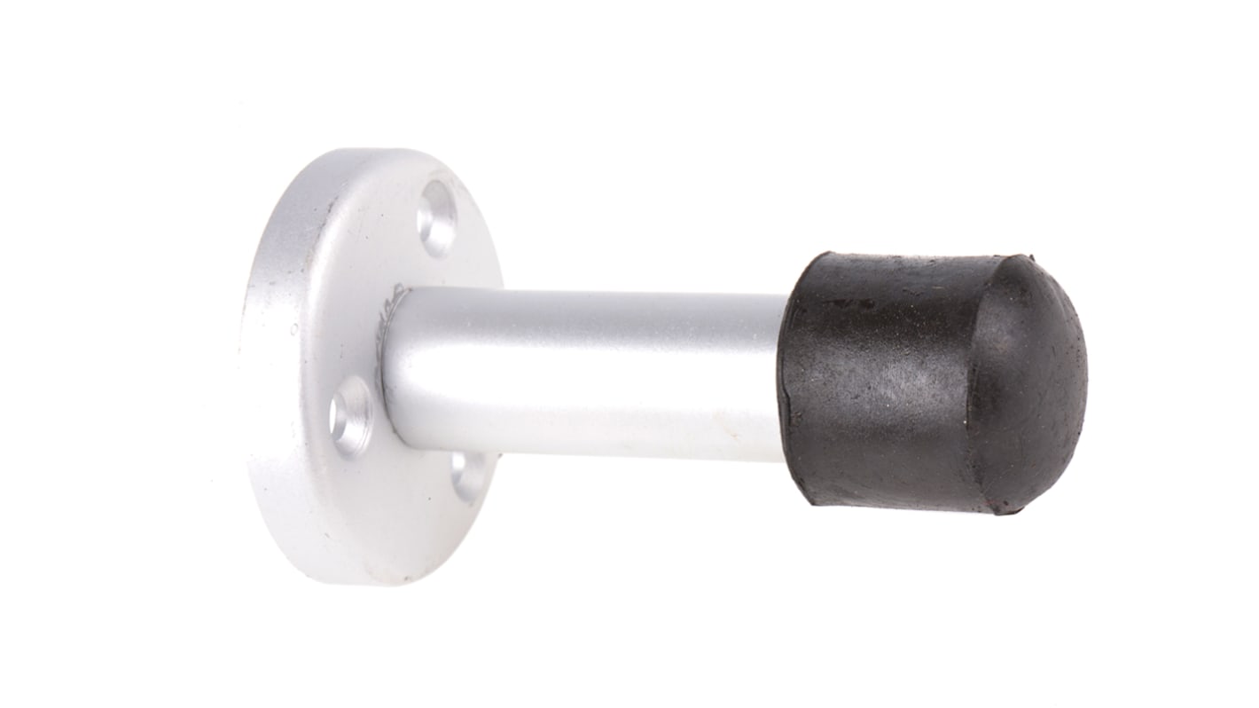RS PRO Silver Aluminium Base-Board Door Stop