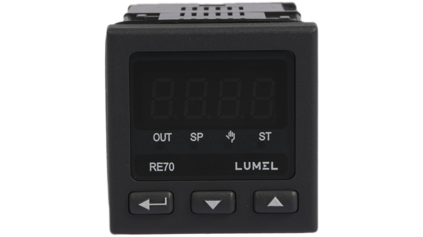 Lumel RE70 Panel Mount PID Temperature Controller, 48 x 48mm 1 Input, 1 Output Relay, 230 V ac Supply Voltage