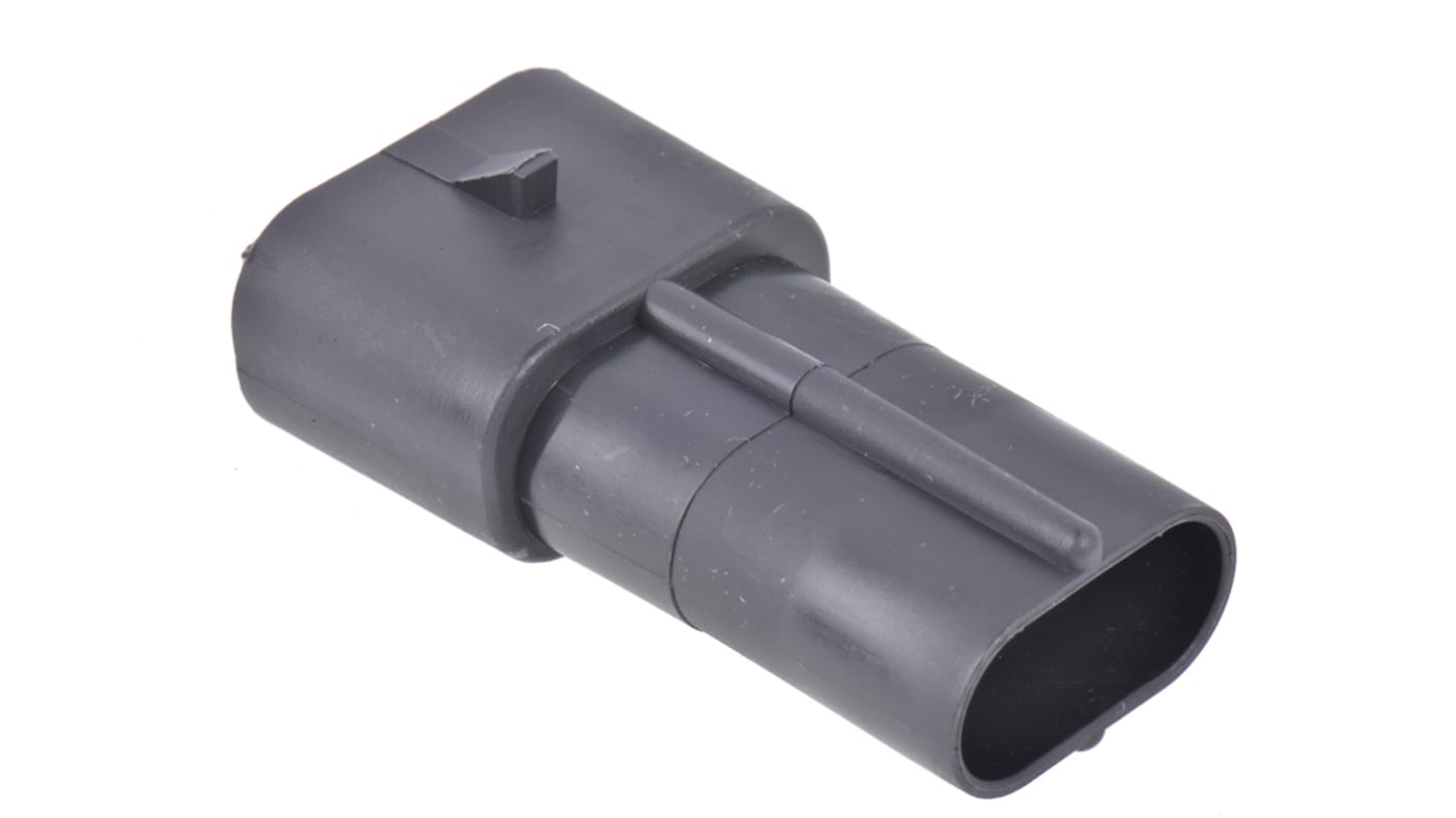 Delphi, Metri-Pack 630 Automotive Connector Plug Black Cable Mount 2 Way, Crimp Termination 12034269