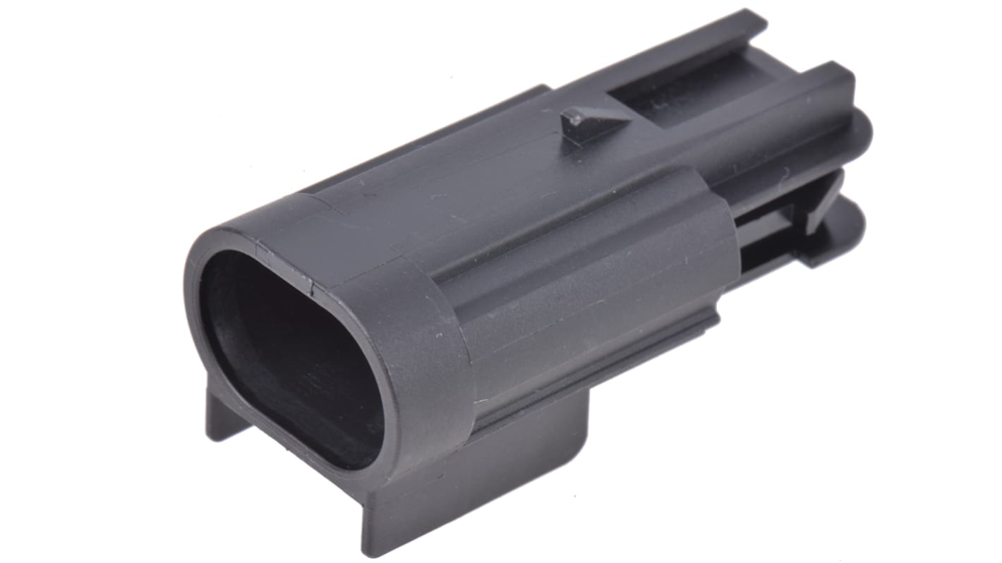 Delphi, GT 150 Automotive Connector Plug Black Cable Mount 2 Way, Crimp Termination 13510099