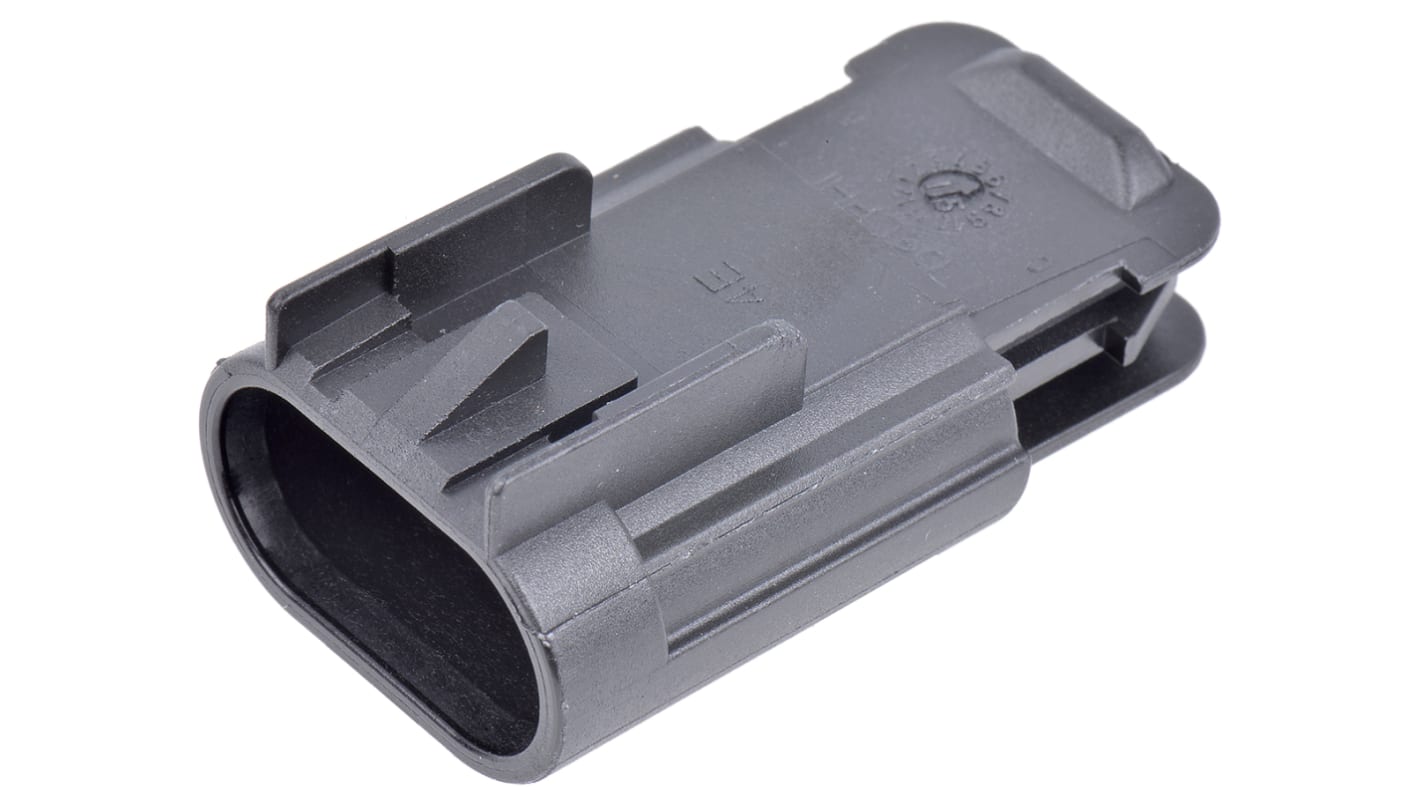 Delphi, GT 150 Automotive Connector Plug Black Cable Mount 3 Way, Crimp Termination 13519049