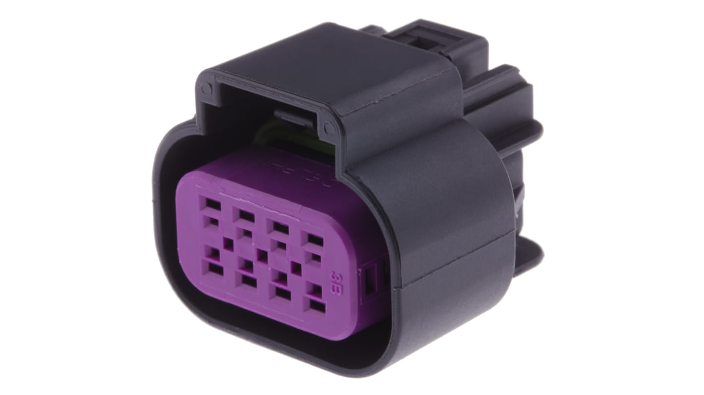 Delphi, GT 150 Automotive Connector Socket Black Cable Mount 8 Way, Crimp Termination 15326835
