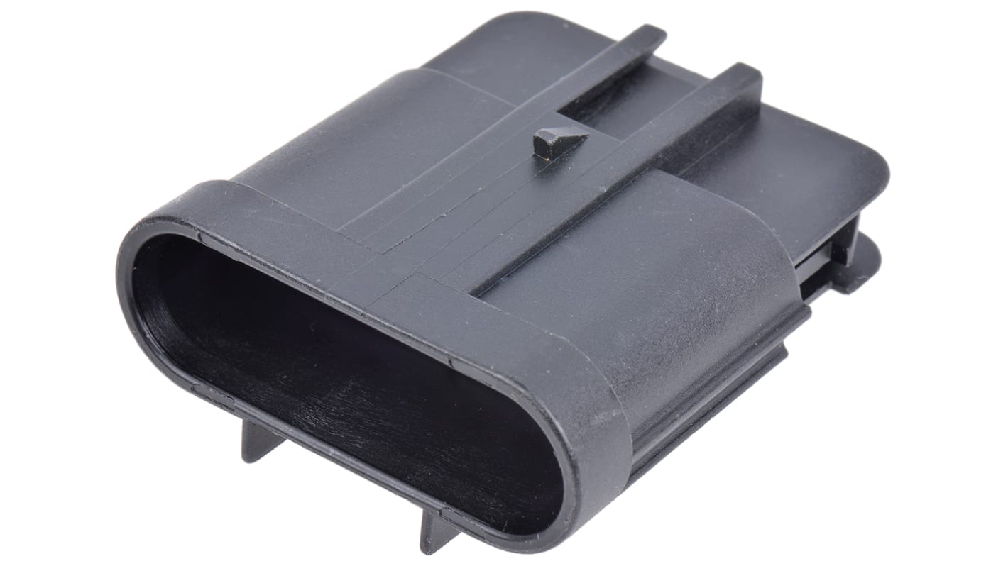 Delphi, GT 150 Automotive Connector Plug Black Cable Mount 6 Way, Crimp Termination 15397579