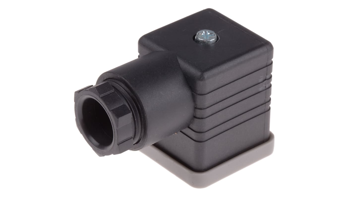 Conector de válvula DIN 43650 A RS PRO, hembra, 3P+E, 250 V ac, 10A, prensaestopas PG11, Montaje por Tornillo