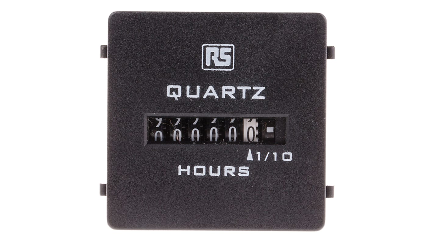 RS PRO Hour Meter Counter, 6 Digit, 50Hz, 10 → 80 V dc