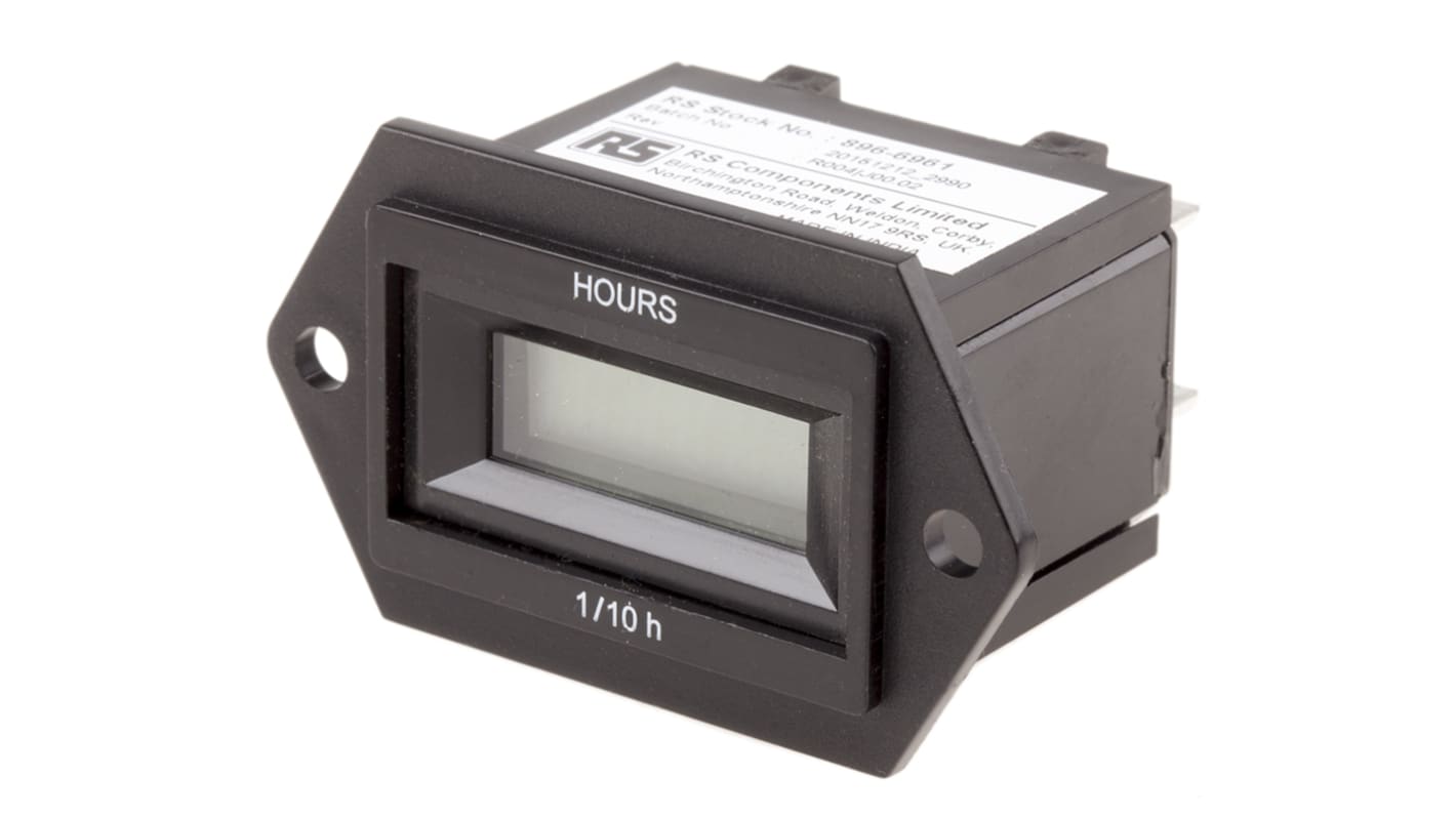 Rs-Online Contatore elettronico RS PRO Ore 50Hz display LCD 6 cifre 12 → 48 V c.a./c.c