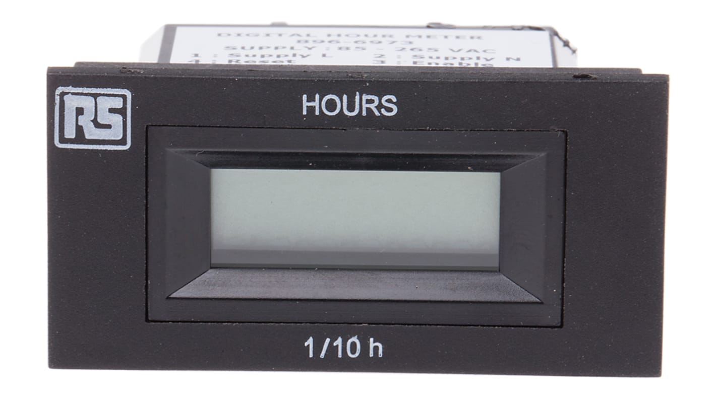 Rs-Online Contatore elettronico RS PRO Ore 50Hz display LCD 6 cifre 85 → 265 V c.a